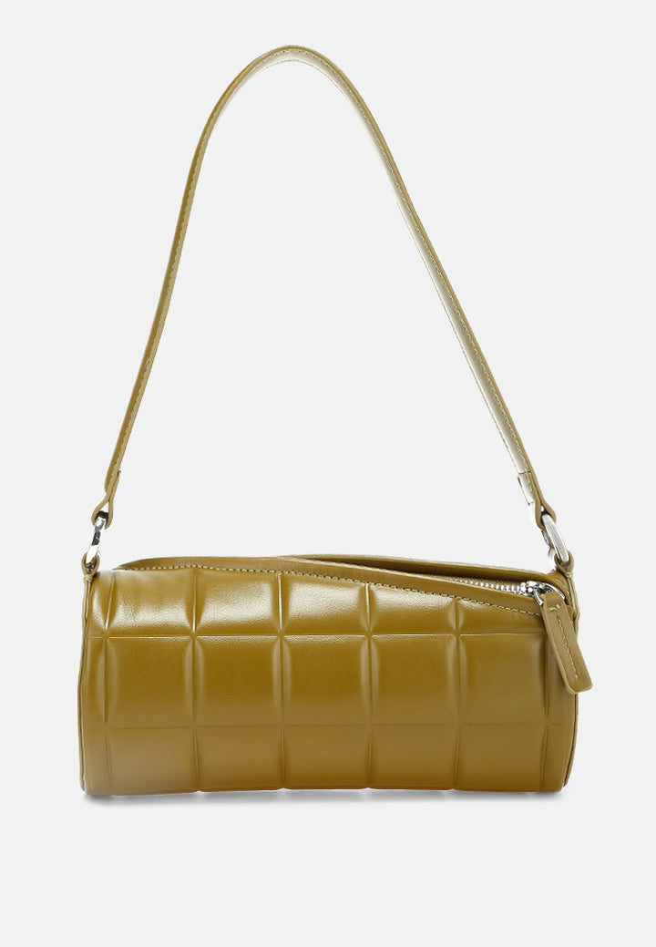 cylindrical pillow crossbody bag by ruw#color_green