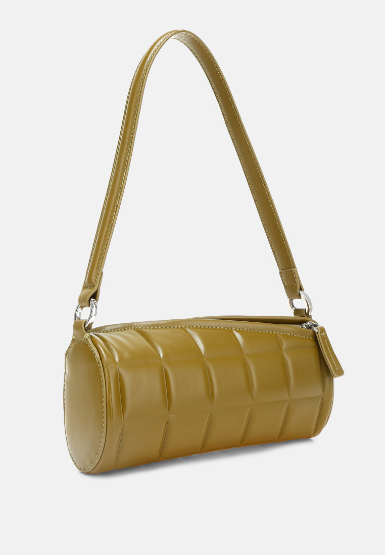 cylindrical pillow crossbody bag by ruw#color_green