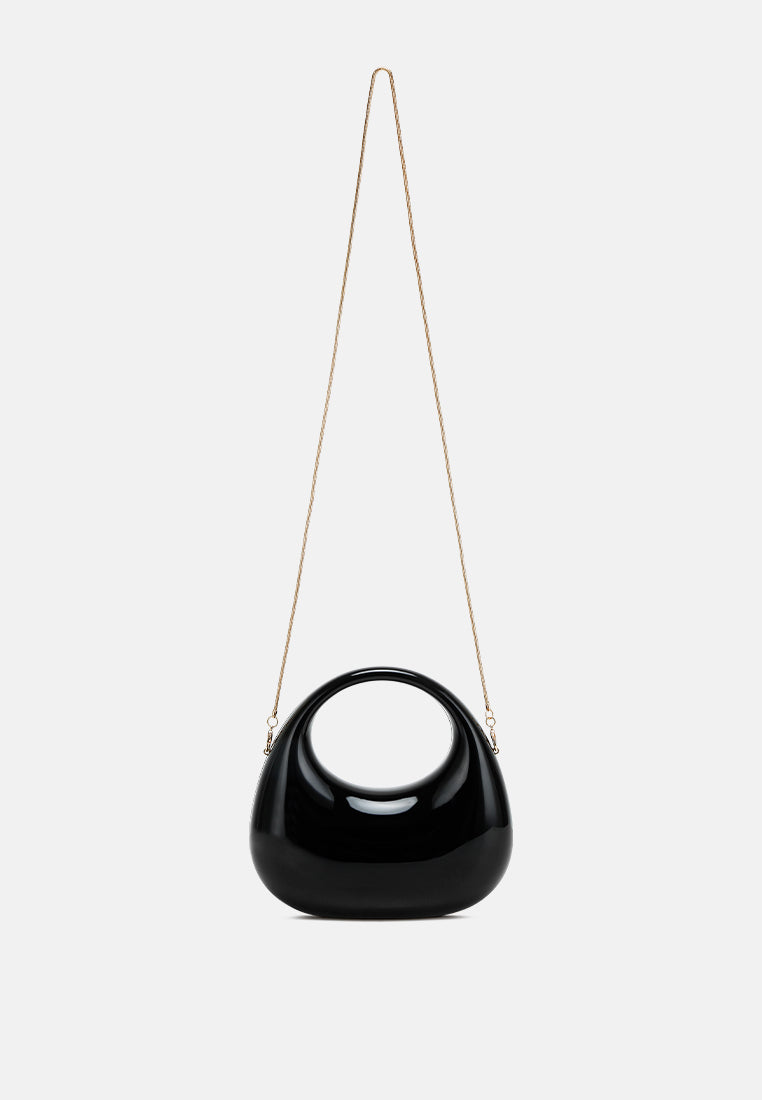 metallic mini clutch bag by ruw#color_black