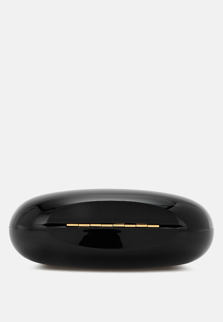 metallic mini clutch bag by ruw#color_black