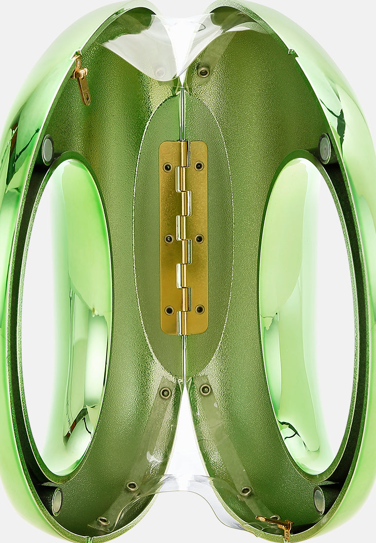 metallic mini clutch bag by ruw#color_green