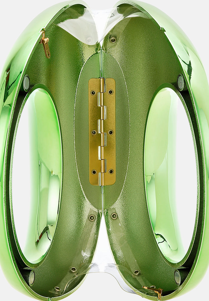 metallic mini clutch bag by ruw#color_green