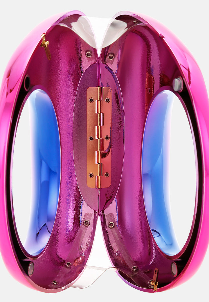 metallic mini clutch bag by ruw#color_multicolor