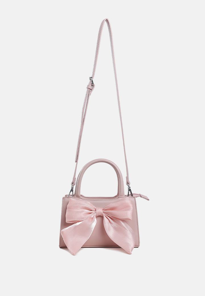 big bow detail mini handbag by ruw#color_pink