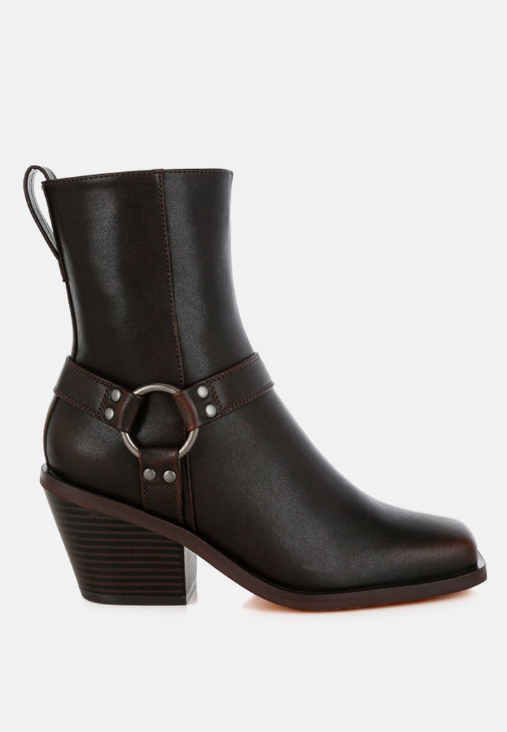 elevated harness detail ankle boots

 by ruw#color_brown