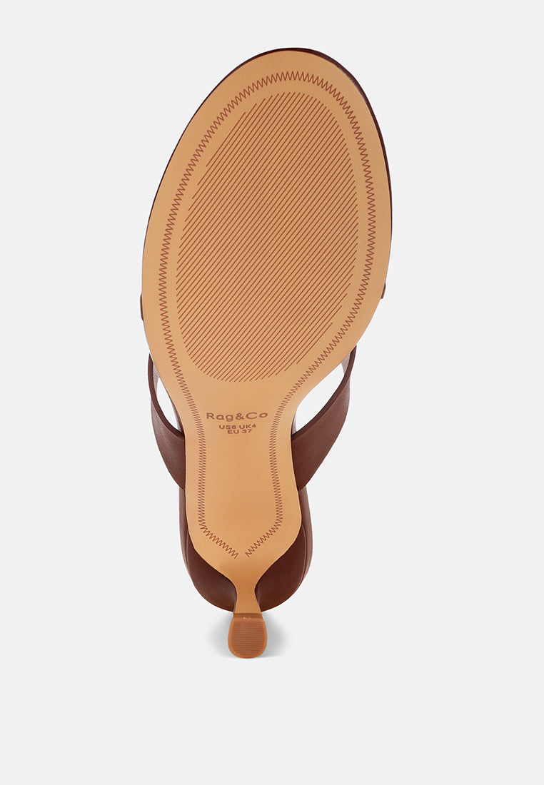 beaboux thong strap kitten heel sandals#color_brown Leather