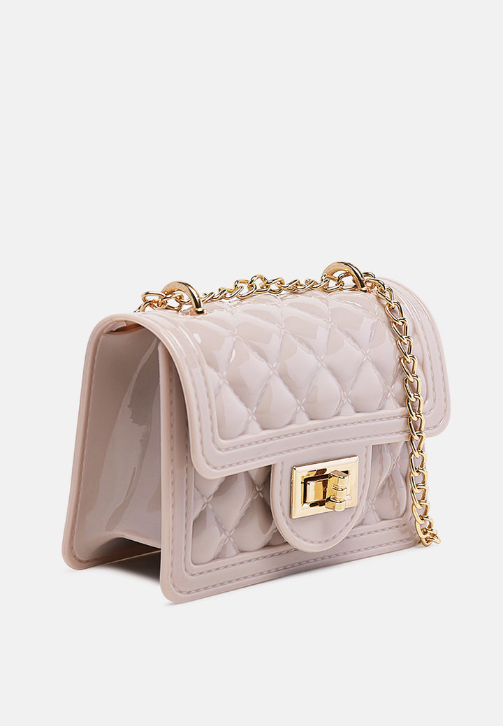 quilted sling bag#color_beige