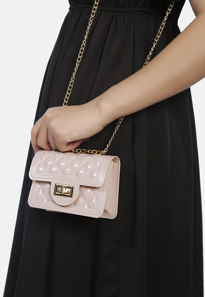 quilted sling bag#color_beige