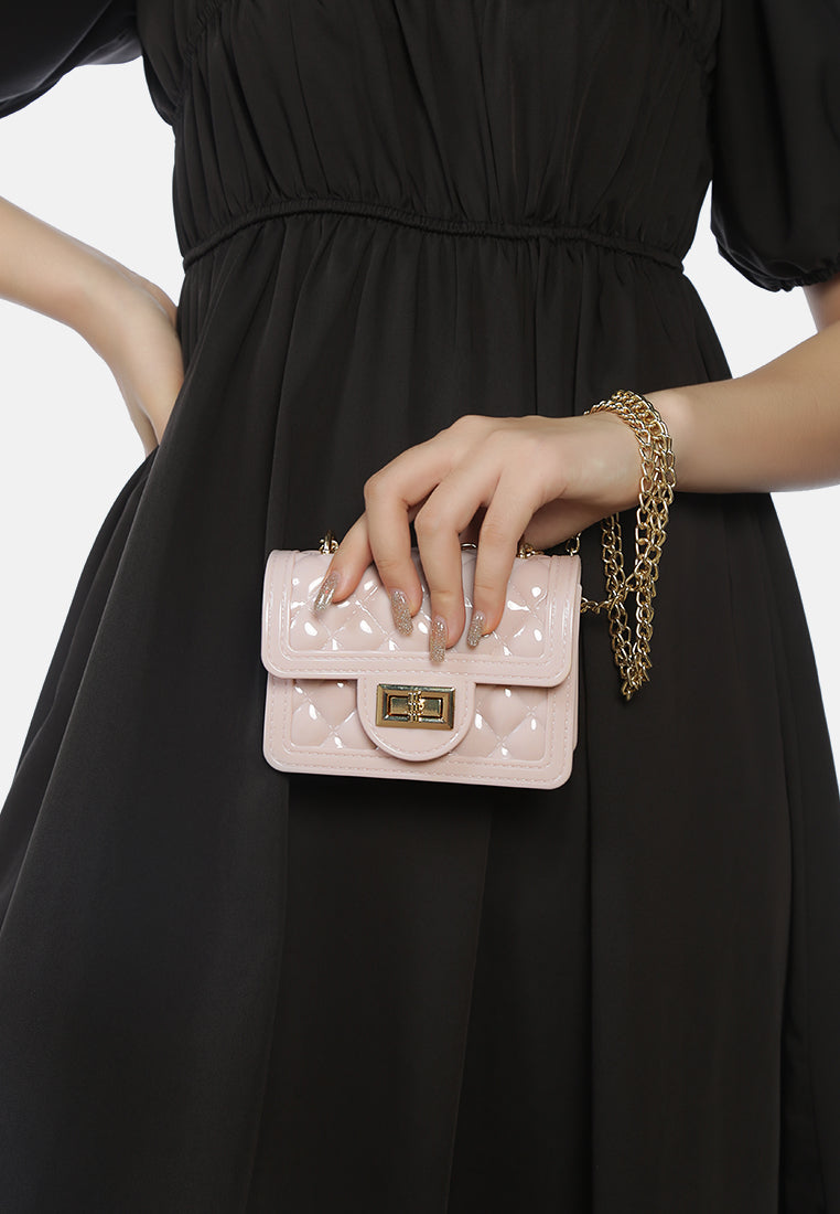 quilted sling bag#color_beige