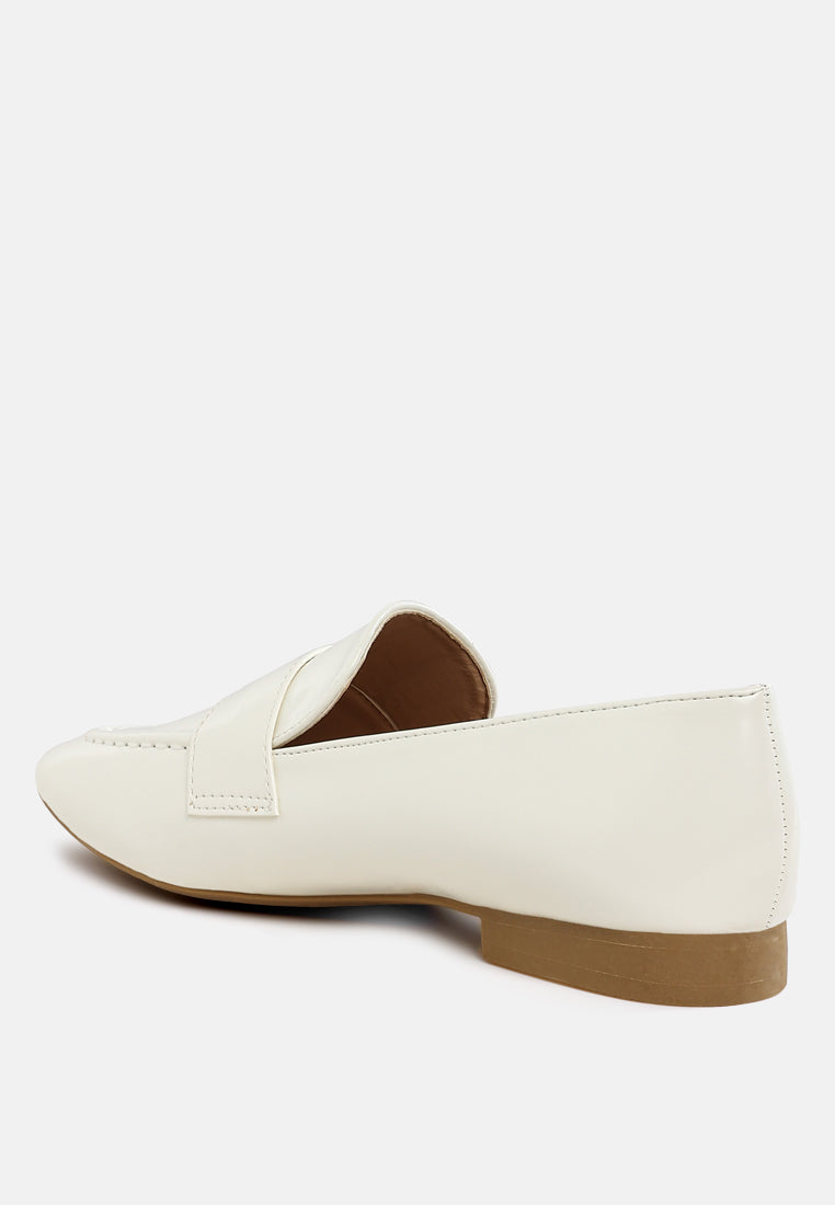 flat heel loafers by ruw#color_off-white