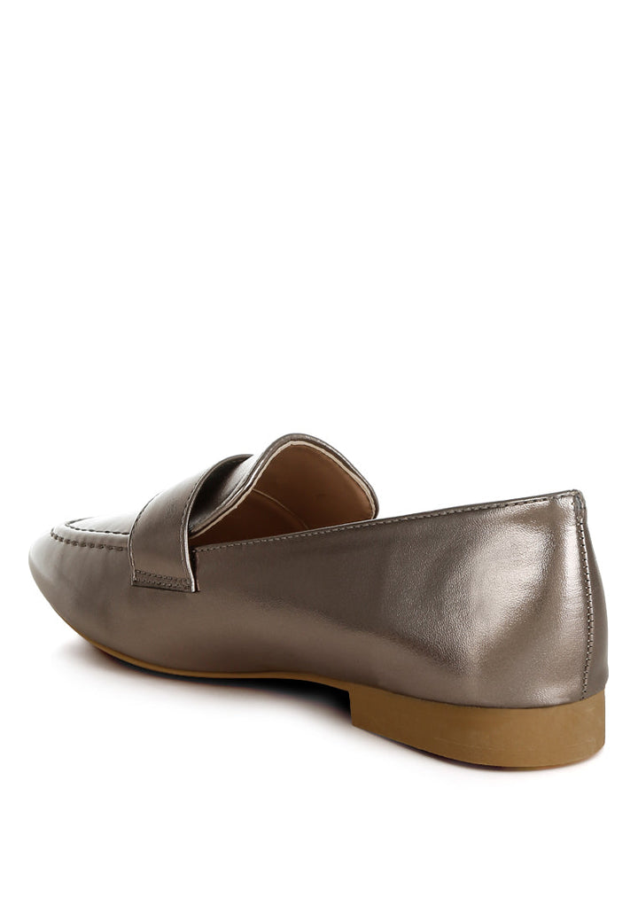 flat heel loafers by ruw#color_silver