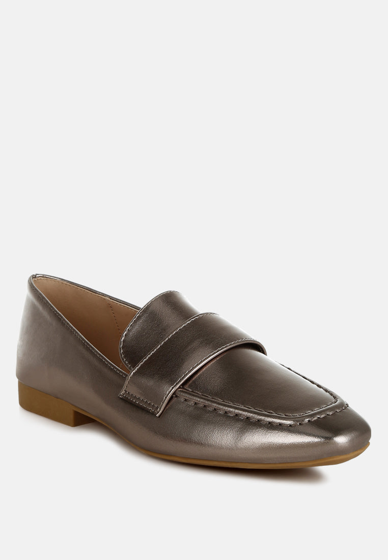 flat heel loafers by ruw#color_silver
