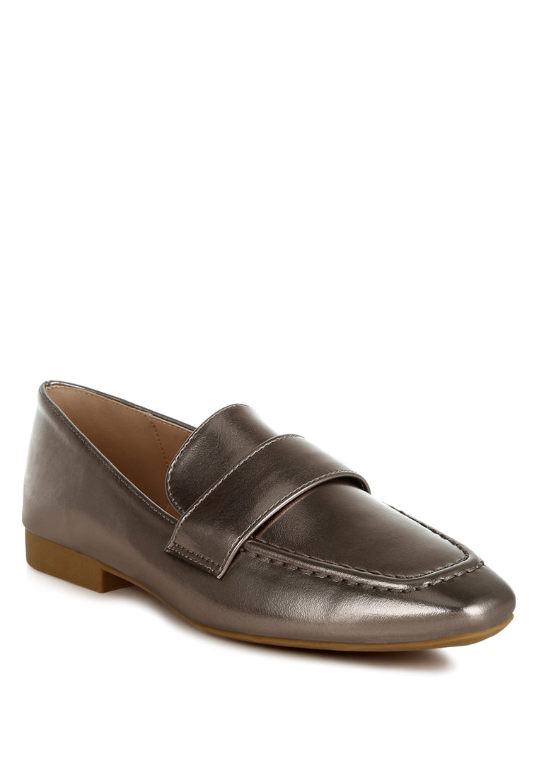 flat heel loafers by ruw#color_silver