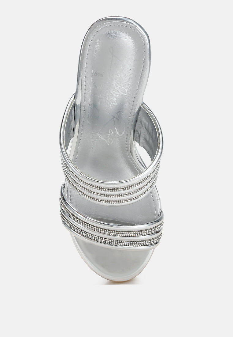metallic faux leather wedge sandals by ruw#color_silver