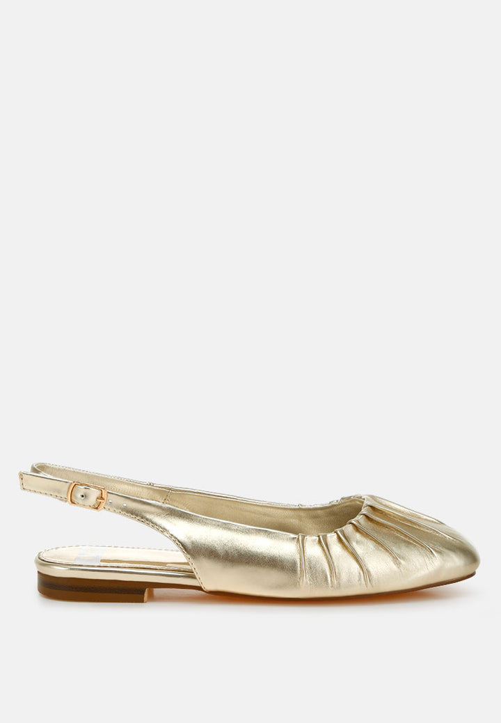 metallic square toe flat slingbacks by ruw#color_gold