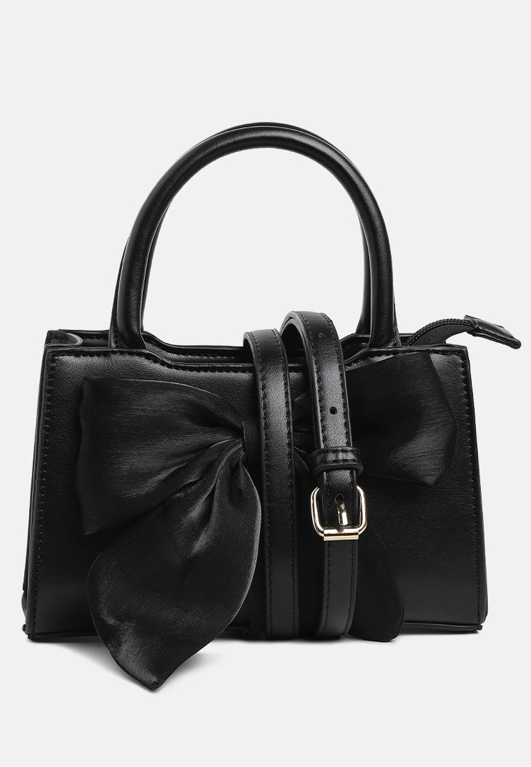 big bow detail mini handbag by ruw#color_black