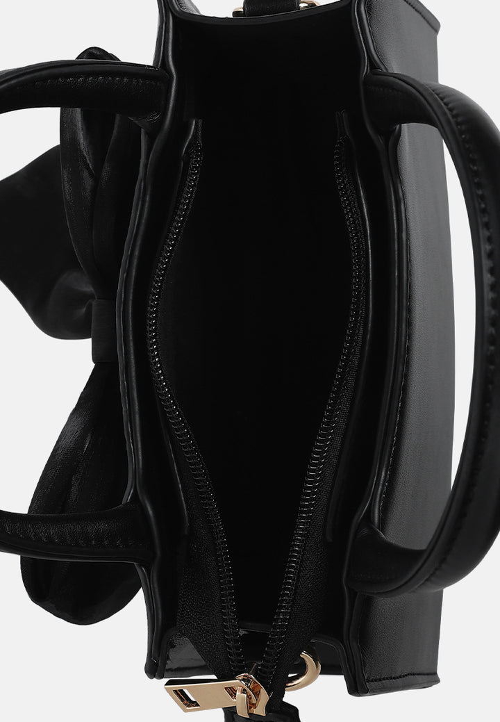 big bow detail mini handbag by ruw#color_black