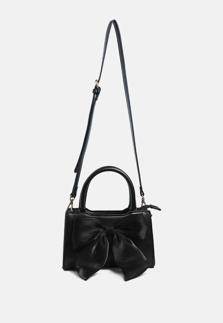 big bow detail mini handbag by ruw#color_black