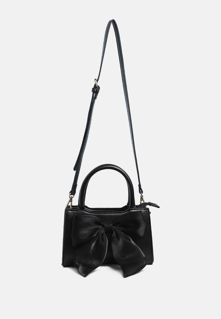 big bow detail mini handbag by ruw#color_black