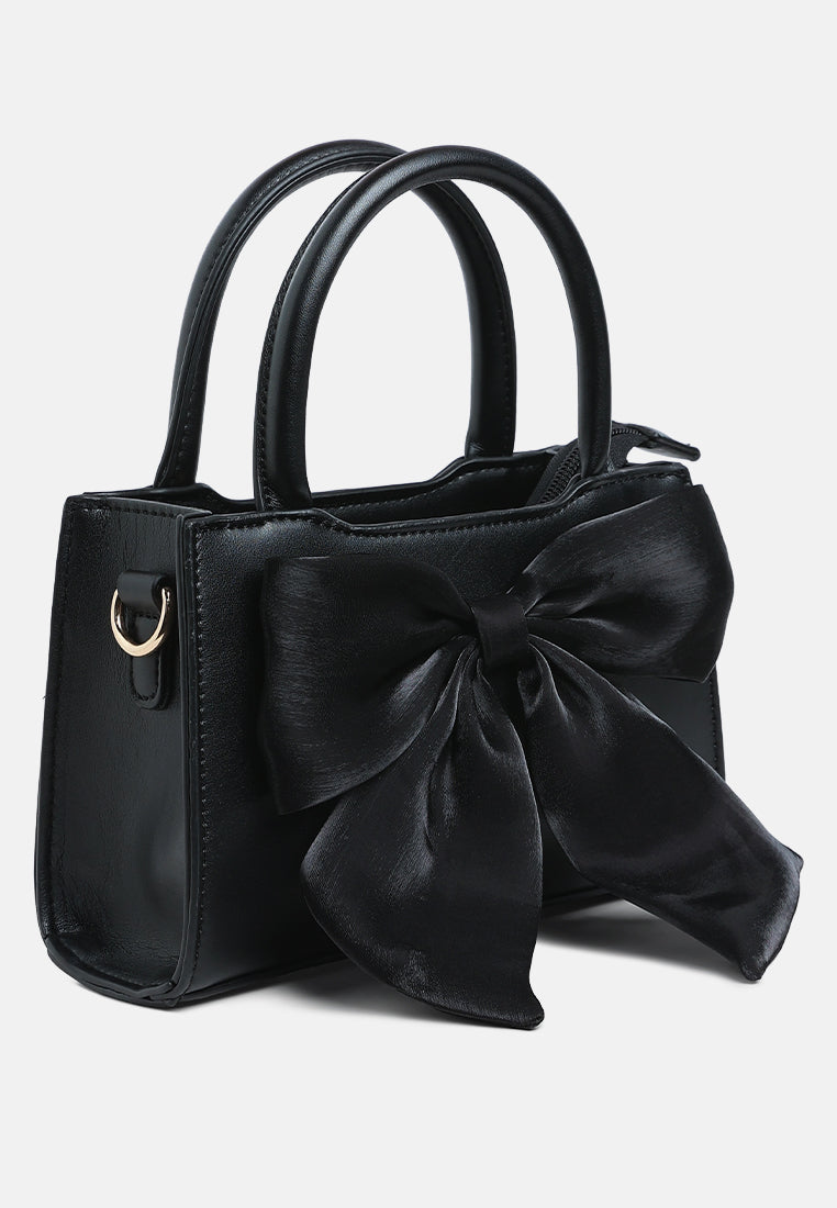 big bow detail mini handbag by ruw#color_black