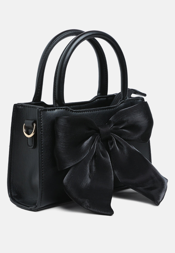 big bow detail mini handbag by ruw#color_black