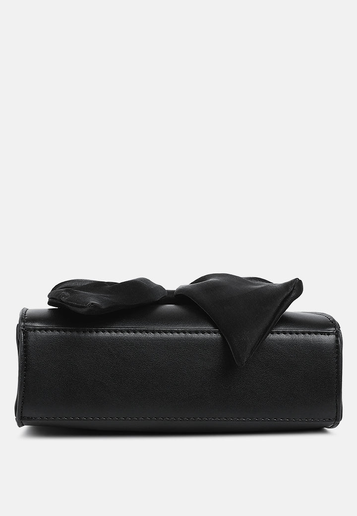 big bow detail mini handbag by ruw#color_black