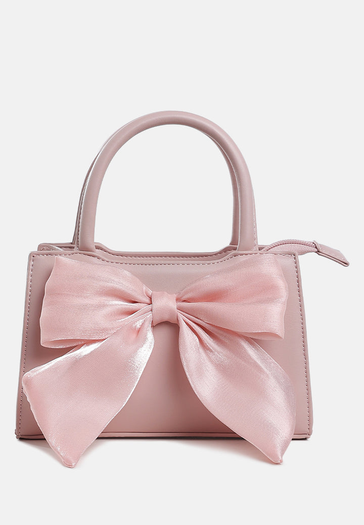 big bow detail mini handbag by ruw#color_pink