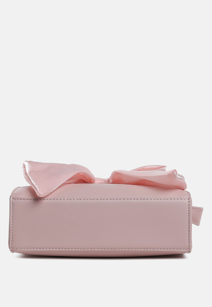 big bow detail mini handbag by ruw#color_pink