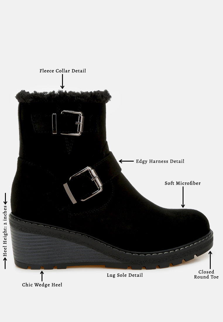 faux fur harness boots by ruw#color_black