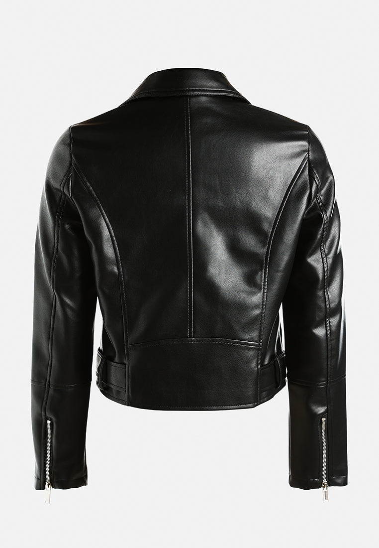 black belted biker jacket by ruw#color_black