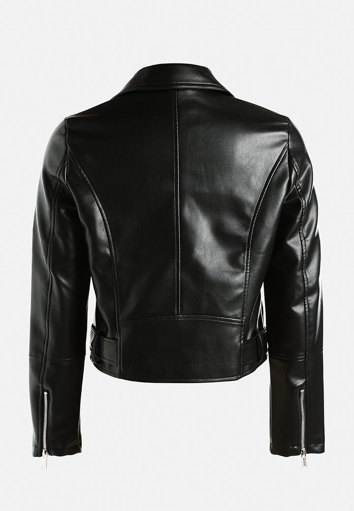 black belted biker jacket by ruw#color_black