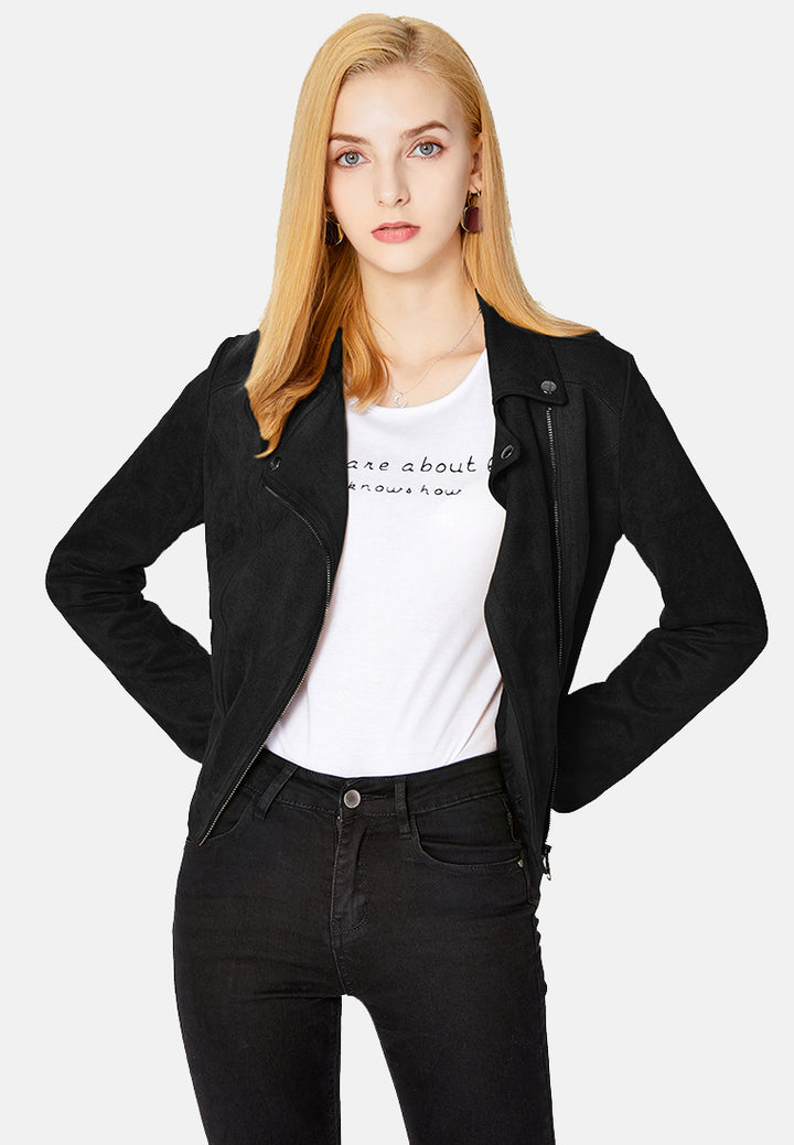 suede biker jacket#color_black