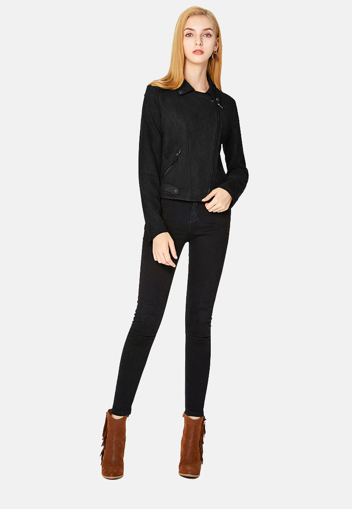suede biker jacket#color_black