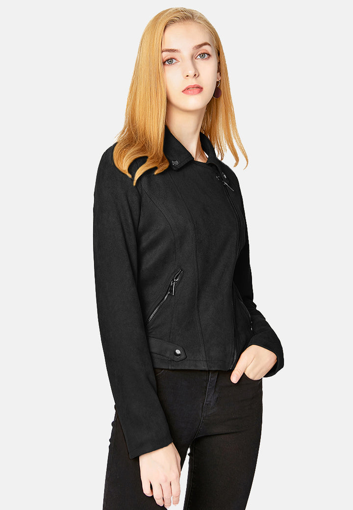 suede biker jacket#color_black