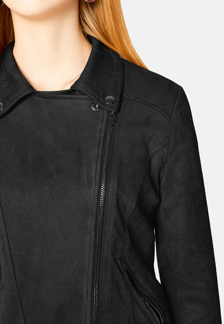 suede biker jacket#color_black
