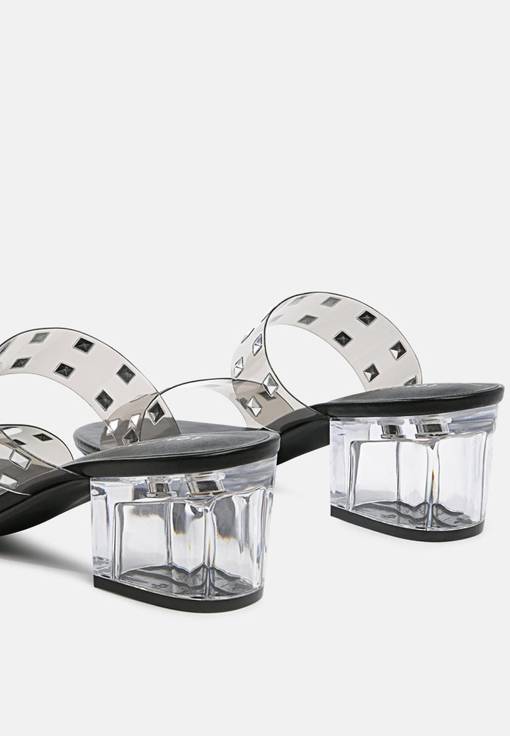 oasis clear detail stud slip-on sandal#color_black
