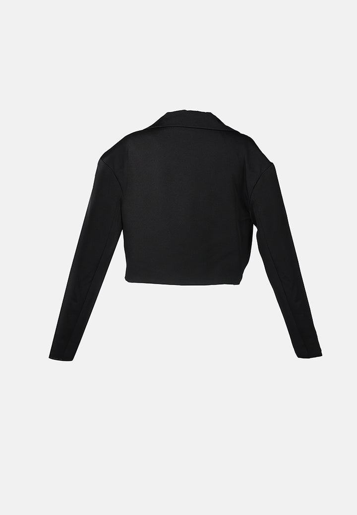 cropped half oversized blazer#color_black