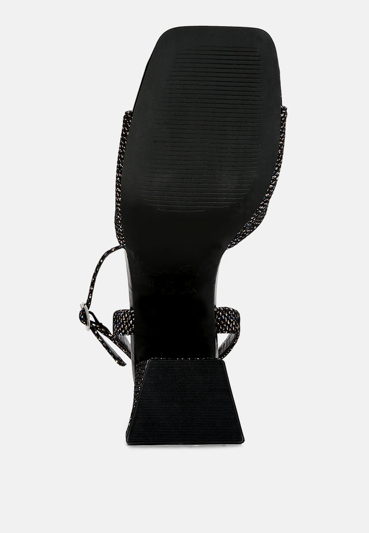 black lino sparkle block heeled sandals#color_black
