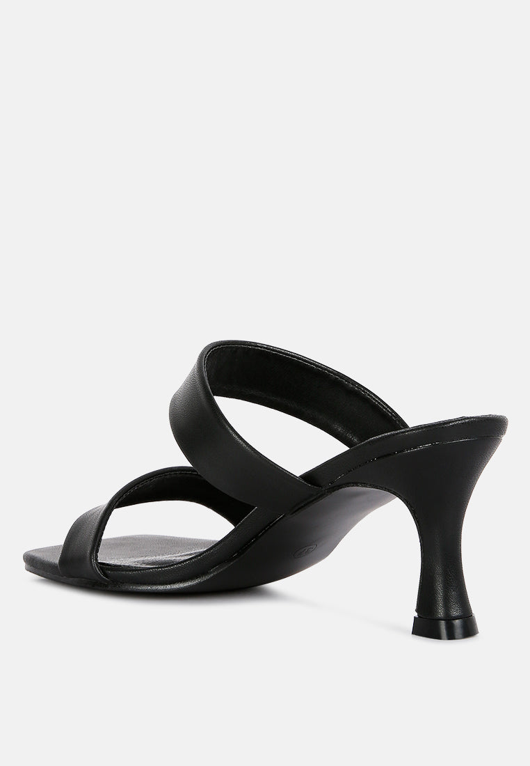 black mid heel Sandals#color_black