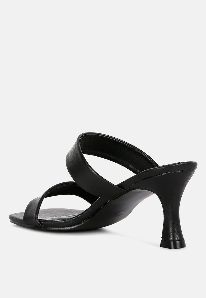 black mid heel Sandals#color_black