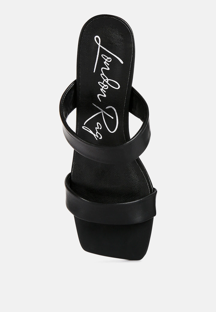 black mid heel Sandals#color_black