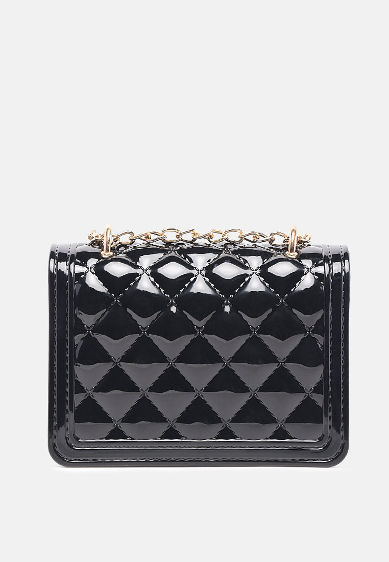 quilted sling bag#color_black