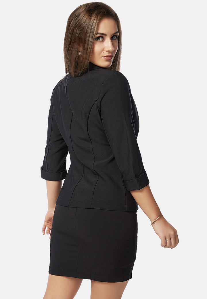 single breasted blazer#color_black