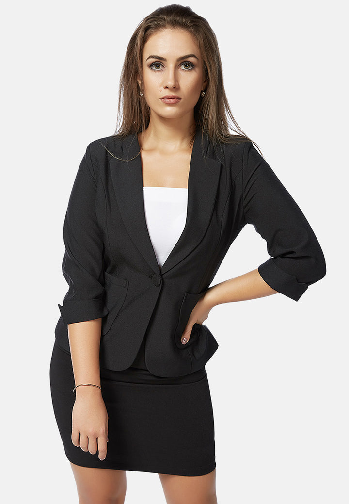 single breasted blazer#color_black
