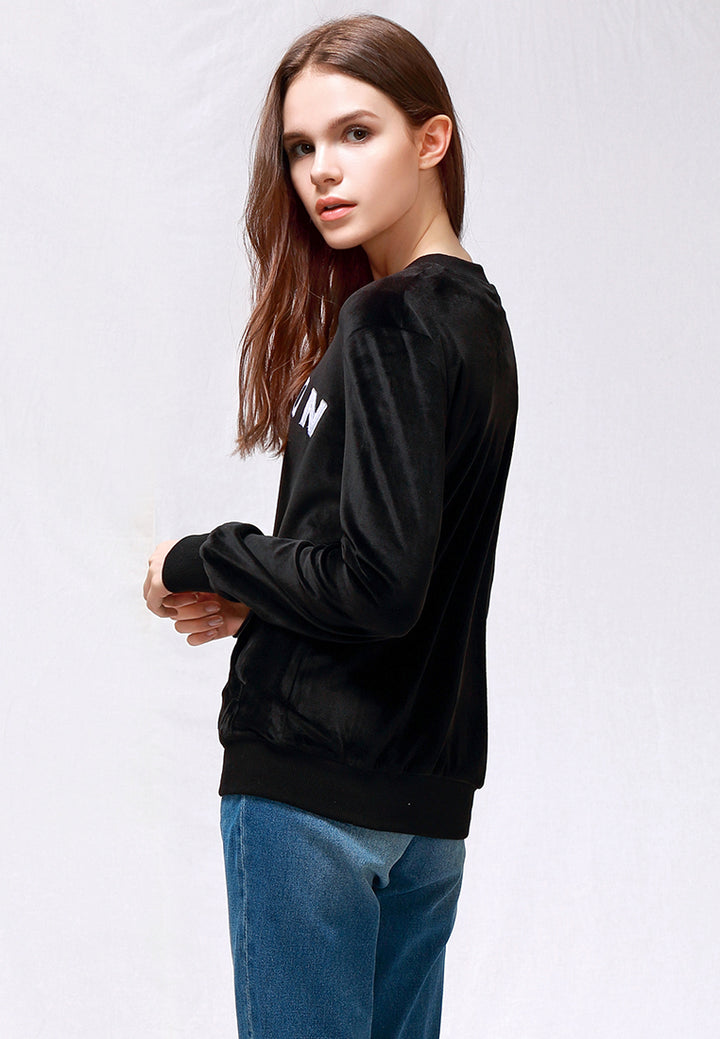 black velvet zipper jacket#color_black