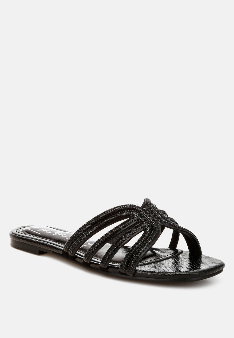dindy rhinestone cut out flats#color_black