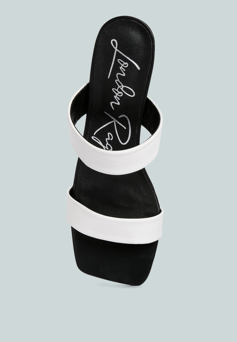 black & white mid heel sandals#color_white