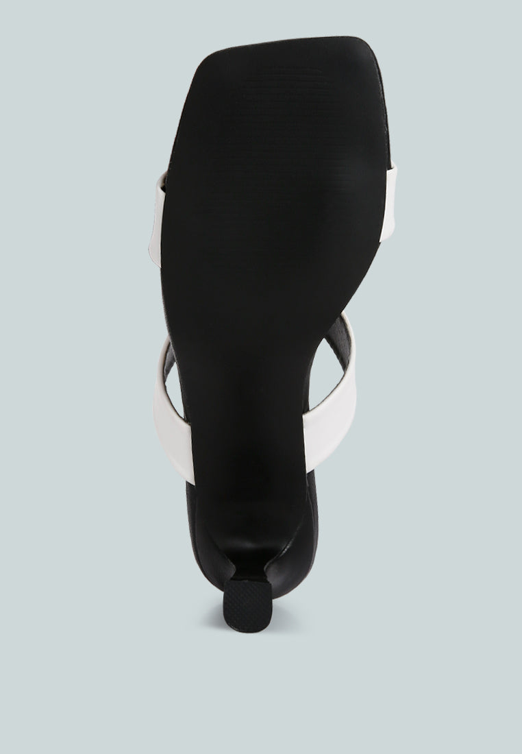 black & white mid heel sandals#color_white