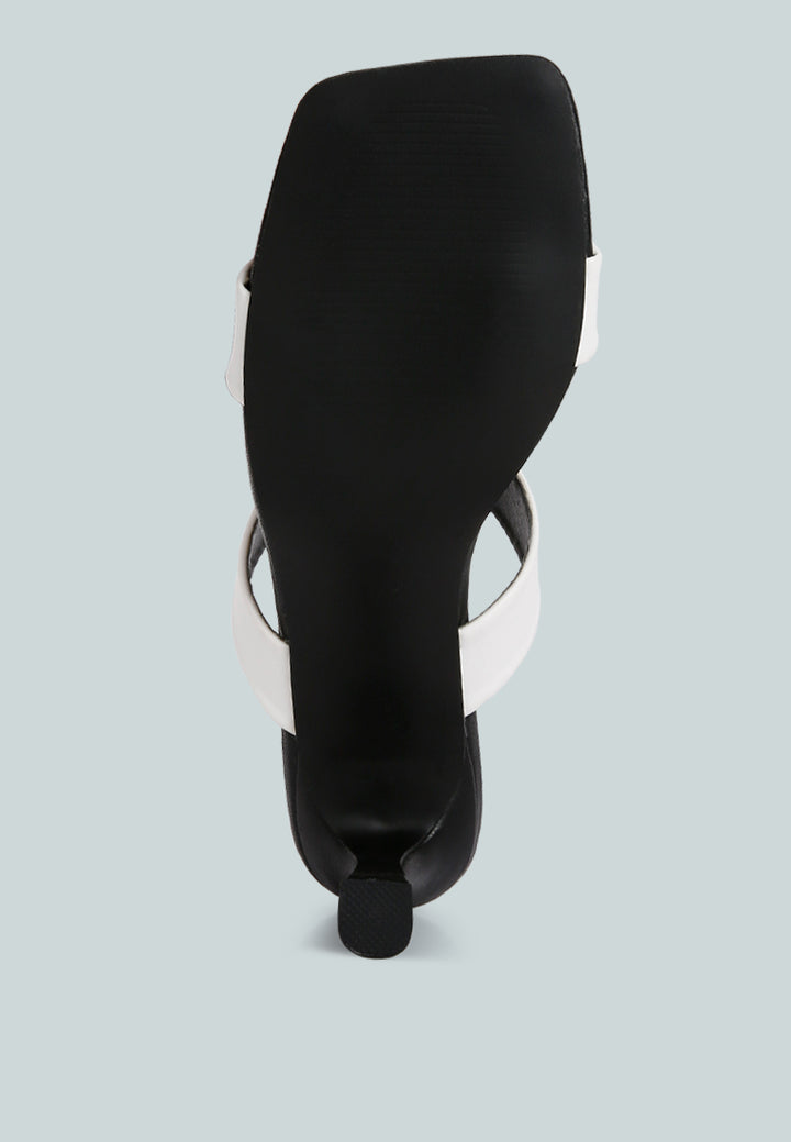 black & white mid heel sandals#color_white