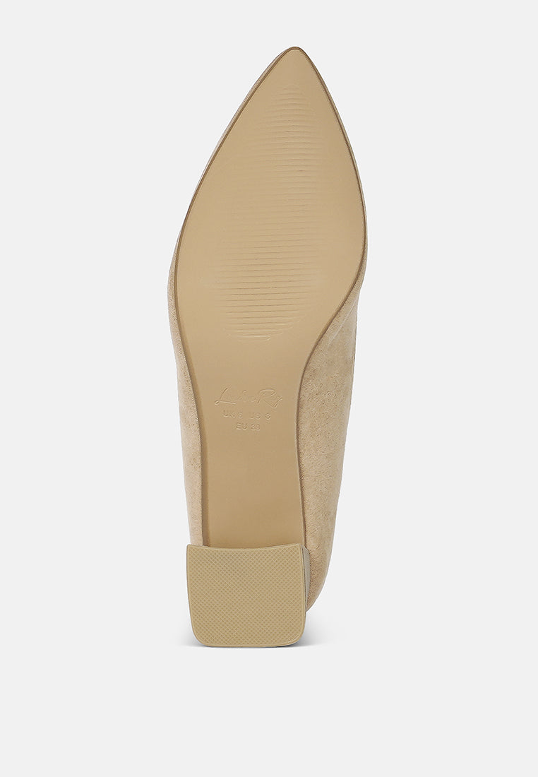 block feel pumps by ruw#color_beige